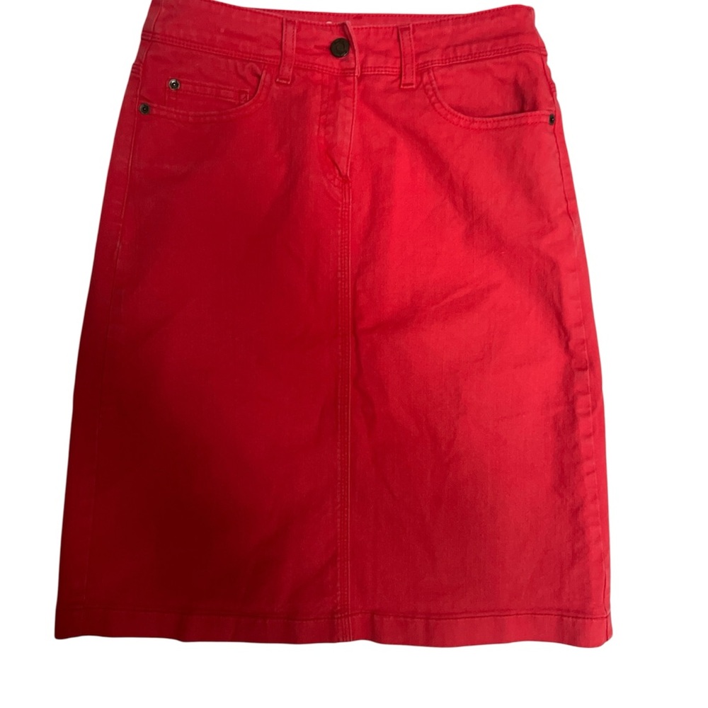 Boden Vibrant Red Pencil Skirt
